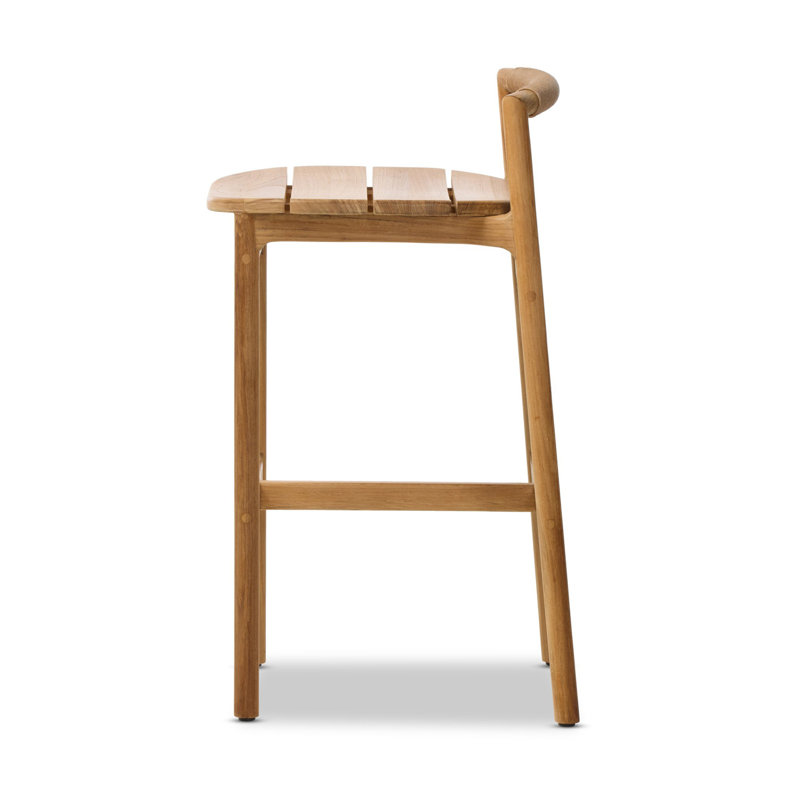 Baden Outdoor Teak Bar Stool, 23.81"