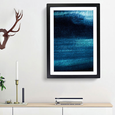 Midnight Blue in Abstract - Picture Frame Graphic Art Print
