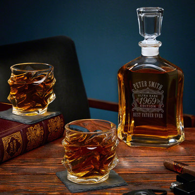 Glass 3 - Piece Whiskey Decanter Set