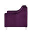 Fauteuil club en velours capitonné en velours-530029847