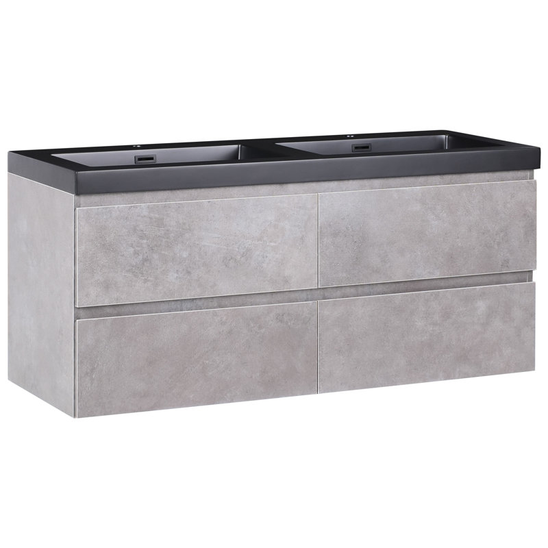 Napa 120 mm Wall Mounted Double Vanity, Grey
