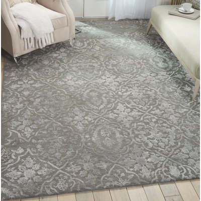 Trevethan Viscose Damask Indoor Rug