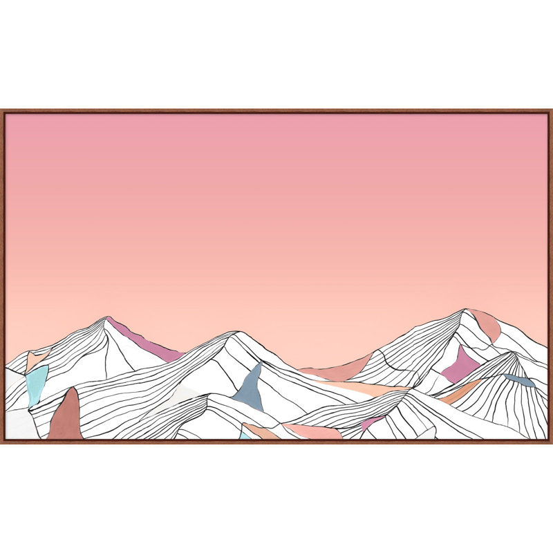 Toile Sunset Mountain Range