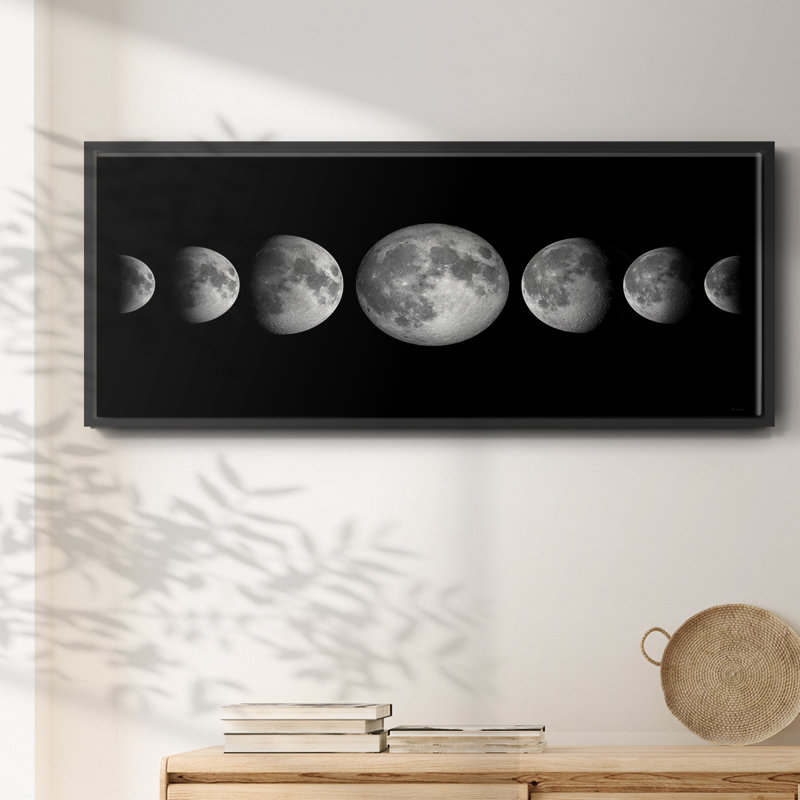 Phases lunaires - toile encadrée, H 20 po x l 50 po