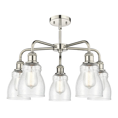 Penaflor 5 - Light Steel Dimmable Bell Chandelier
