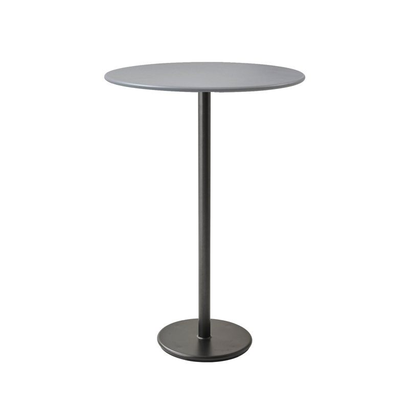 Go Outdoor Round Bar Table, 31.5" W x 31.5" L x 41" H, Lava Gray, Lava Gray