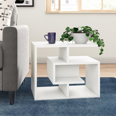 Labirent Modern 4-Tier Side Table with Ample Storage