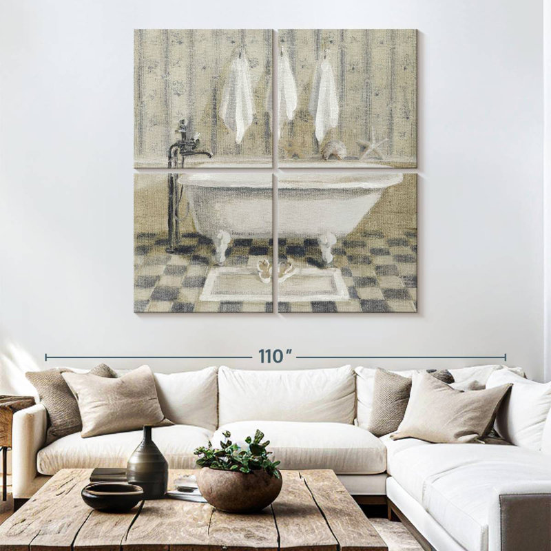 Lilie Victorian Bath White Tub, 74" H x 74" W