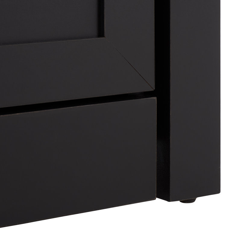 Vero Bookcase With Folding Desk And Cabinet, Black