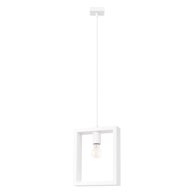 1 - Light Stainless Steel Pendant, White
