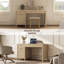 Bureau en rotin de 55,25 po avec tablettes réglables et beaucoup de rangement-1473011911-1461225189