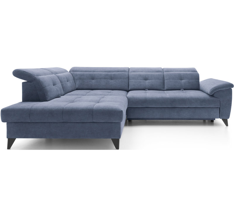 Mukhran 5 Seater Sofa Bed, Blue, Left Hand Facing