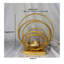 Bougeoir rond doré avec verre
