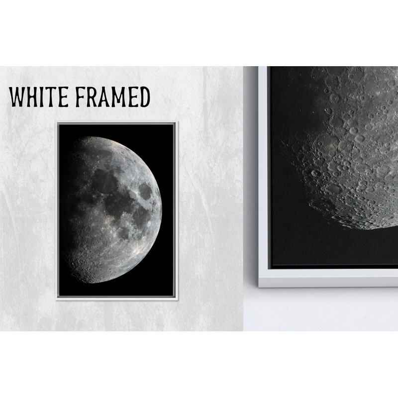 Impression sur toile Elegant Lunar Phase: Night Sky Wall Art, 1P WhiteFramedCanves, 259 cm H x 160 cm l
