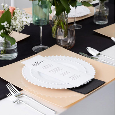 Ensemble de fournitures de fête jetables en plastique pour 64 invités
