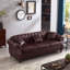 Canapé rembourré en similicuir de 85,8 po Chesterfield