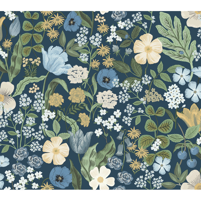 Blossom Wallpaper, Navy