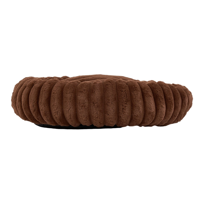 Faux Fur Pet Bed, Brown, 70cm W x 70cm D