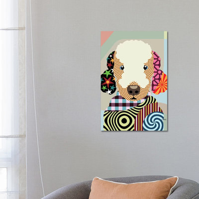 Bedlington Terrier par Lanre Studio - impression sur toile tendue