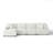 4 - Piece Upholstered Offwhite Chenille Modular Sectional Sofa with Armrests & Throw Pillows-1202867594-1202867638