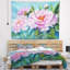 Tapisserie rose des pivoines Floral-28483010