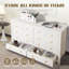 Commode 10 tiroirs pour chambre à coucher, commode 52 po avec tiroirs profonds, longue commode télé, commode de rangement moderne en bois-1631846394
