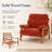 Mid-Century Accent Chair With Solid Wood Frame And Removable Cushions-1094629336