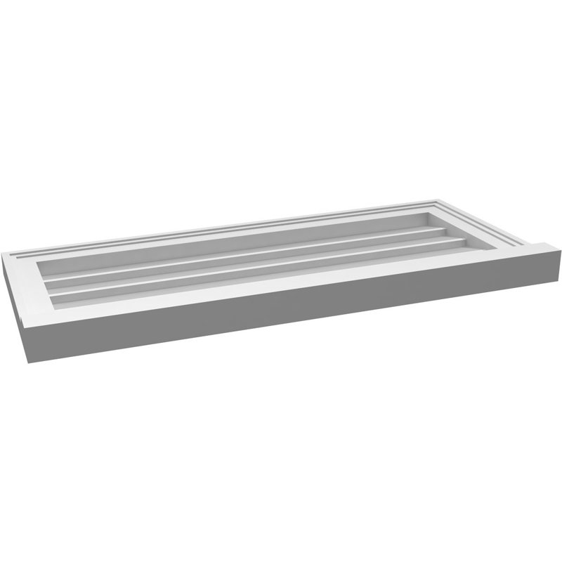 Cadre de seuil Brickmould, brun clair apprêté, H 14 po x l 32 po x P 2 po