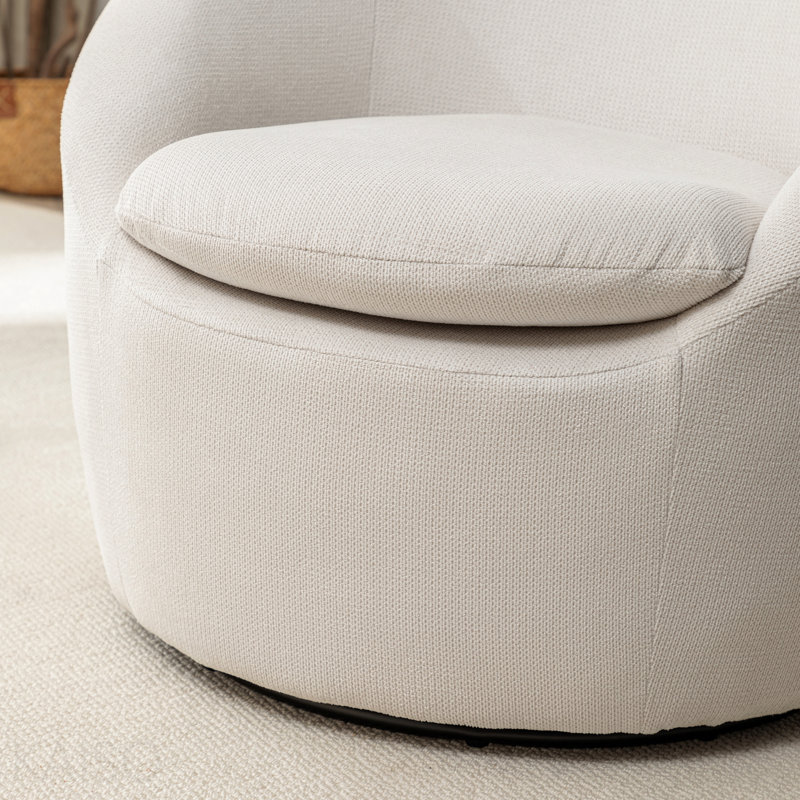 Fauteuil demi-tonneau Winnie, Beige Fabric
