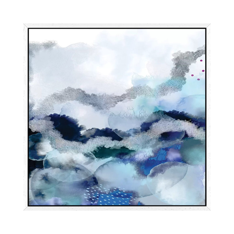 Evolving I Square 1 Piece Painting on Canvas, 93.98cm H x 93.98cm W x 3.81cm D, White Framed