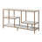 Carbone Modern Media Console Table with Open Geometric Shelves and Faux Marble Top