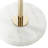 Metal White Floor Lamp with Round Ribbed Shade