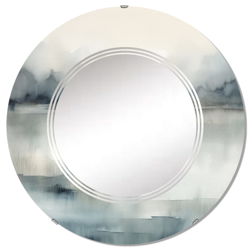 Miroir mural rond Douberly, 32 po x 32 po