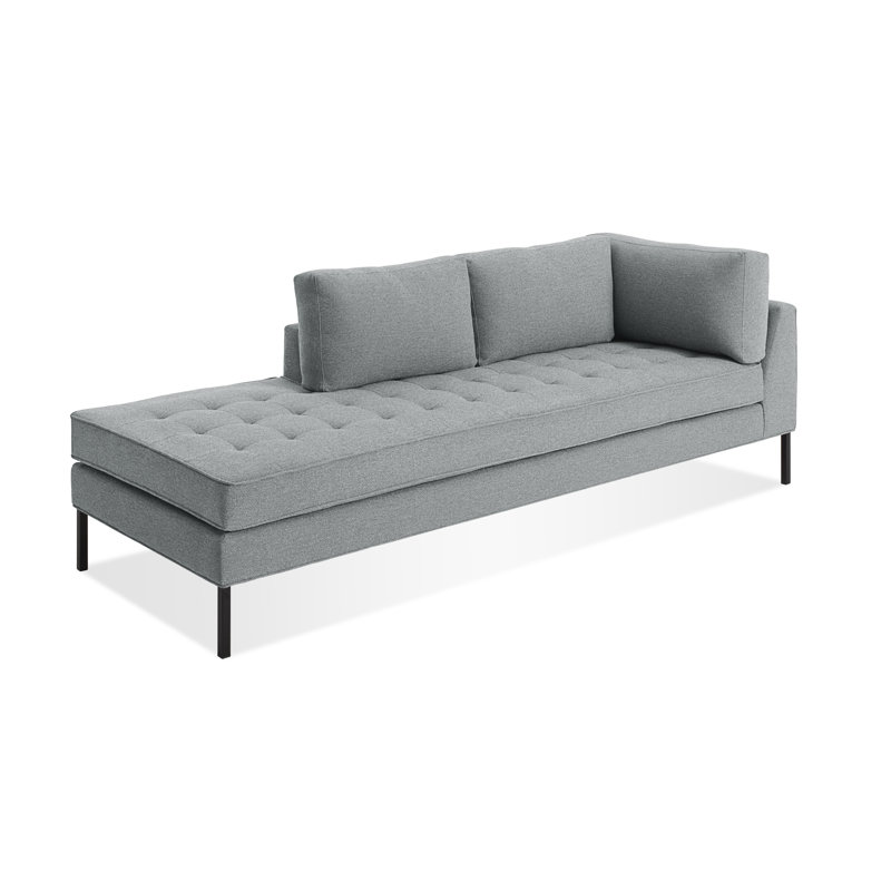 Paramount Chaise Lounge, Sanford Ceramic Crossweave, Metal, Left Hand Facing