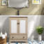 Meubles-lavabos haut de gamme en bois avec meuble et lavabo, design moderne pour usage domestique