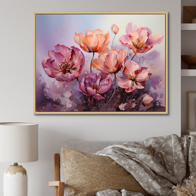 «Farmhouse Purple Ad Coral Tulips Florescence», reproduction sur toile