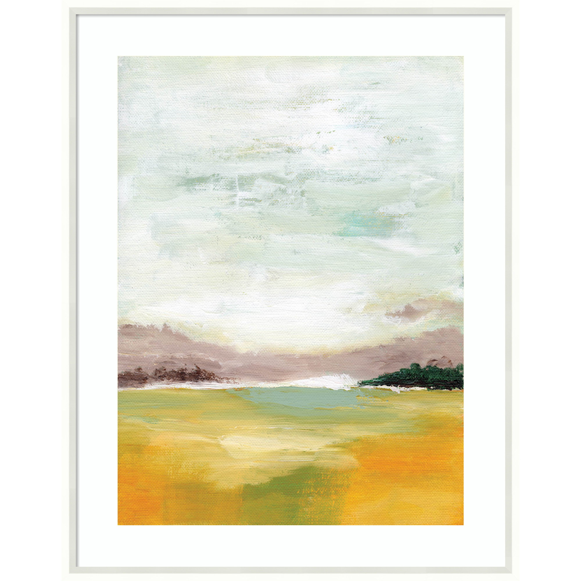 Canary Forest by Jariwala Nikita, 26" W x 33" H x 2" D, White Framed