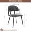 47cm H Upholstered Metal Side Chair in Black