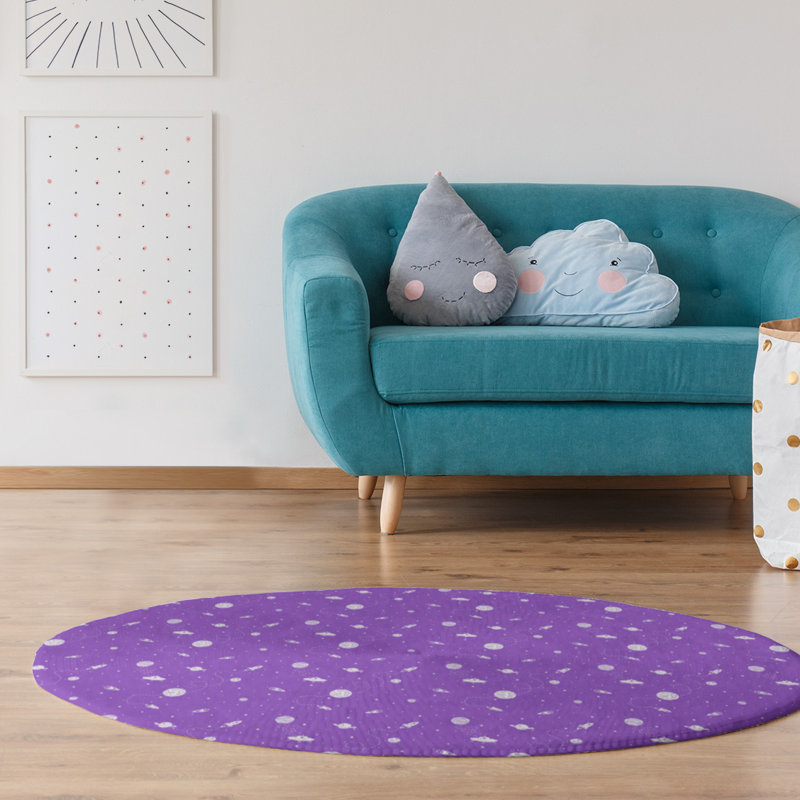 Tapis de zone mauve espace extérieur, Tapis de couloir 2 pi 6 po x 8 pi