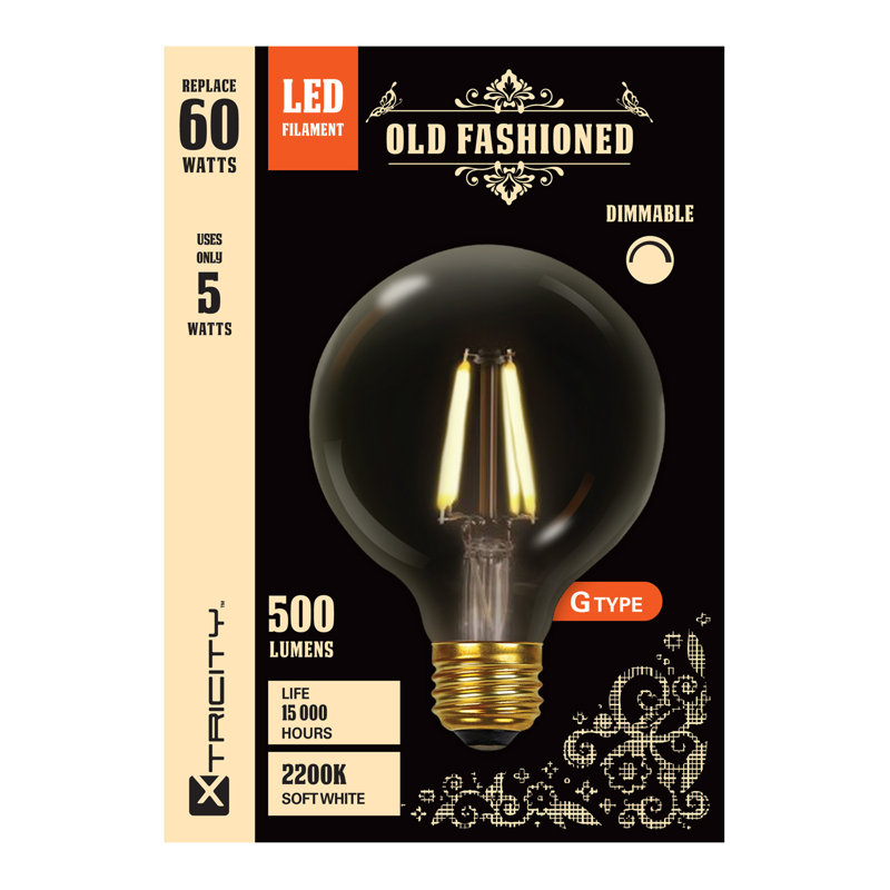 Ampoule à del avec globe à del et à luminosité e26 5w