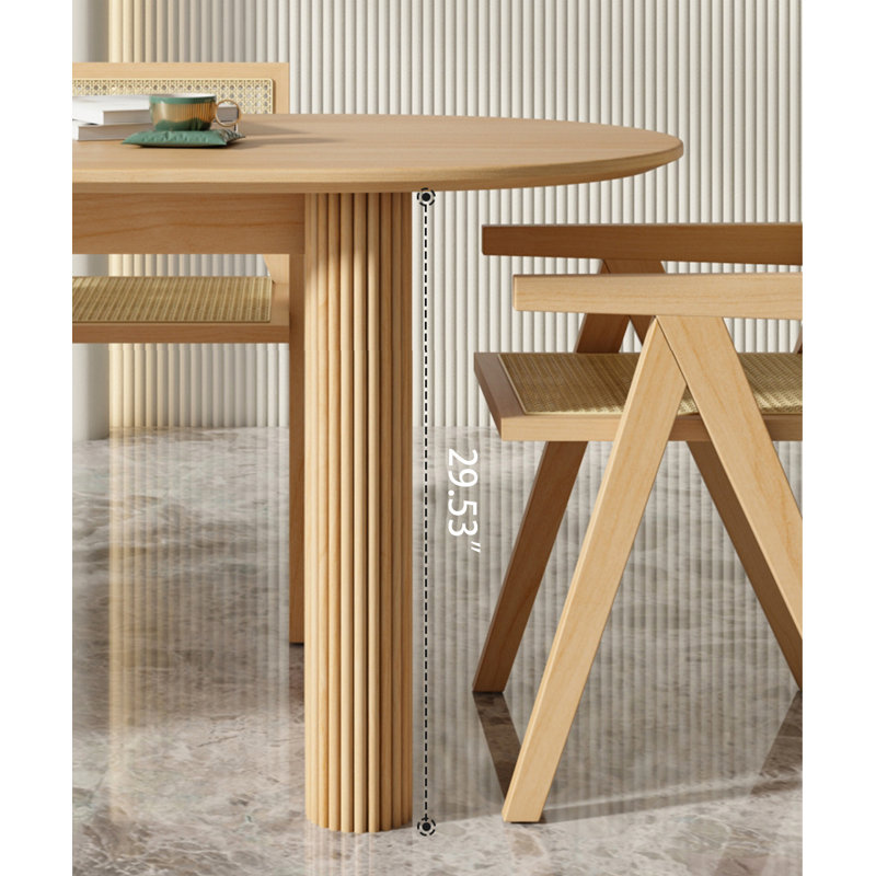 Table de salle à manger Burlywood, H 29,53 po x L 70,87 po x l 31,5 po