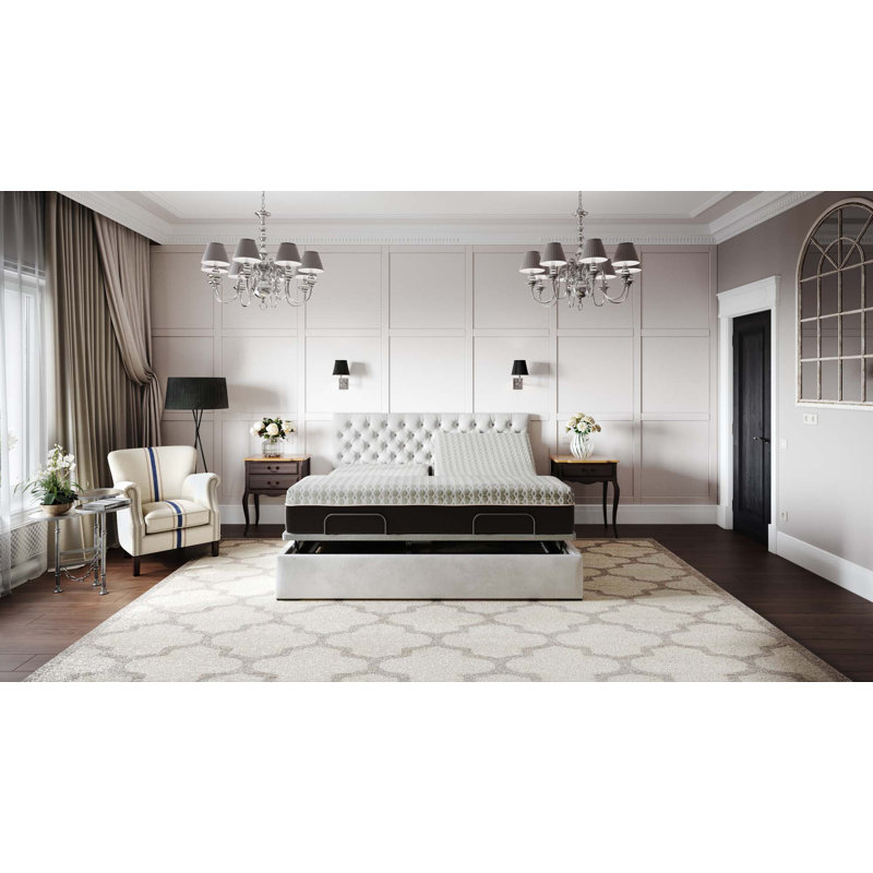 Matelas hybride Copper Lux 14 po avec couche de confort à mémoire de forme et système de ressorts, Très grand californien