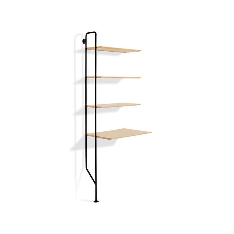 Hitch Desk, Black, White Oak