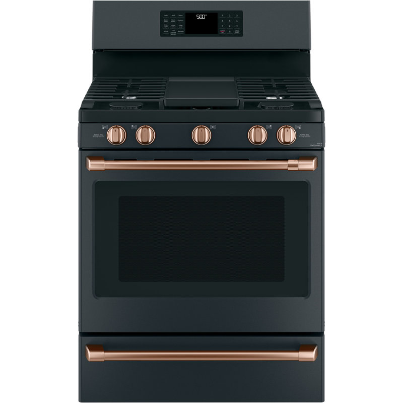 Freestanding Gas Range Handle Kit, Brushed Copper