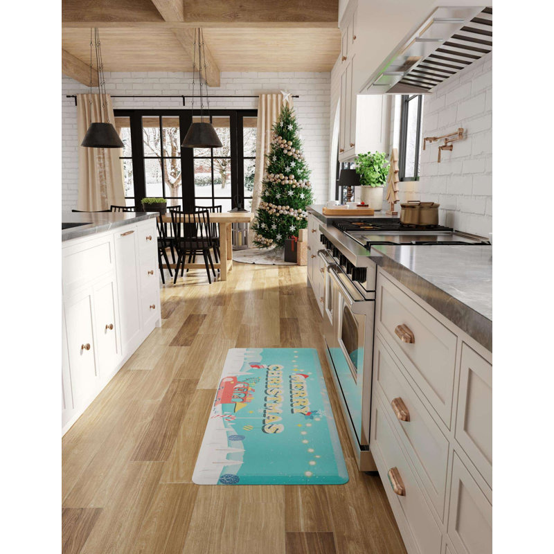 Hewan Modern Water Resistant Non-Skid Kitchen Mat, Rectangle 2' x 3'