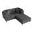 Seemab 3 - Piece Upholstered Gray Corduroy Modular Sectional with Pillow Back and Removable Ottoman-293493856