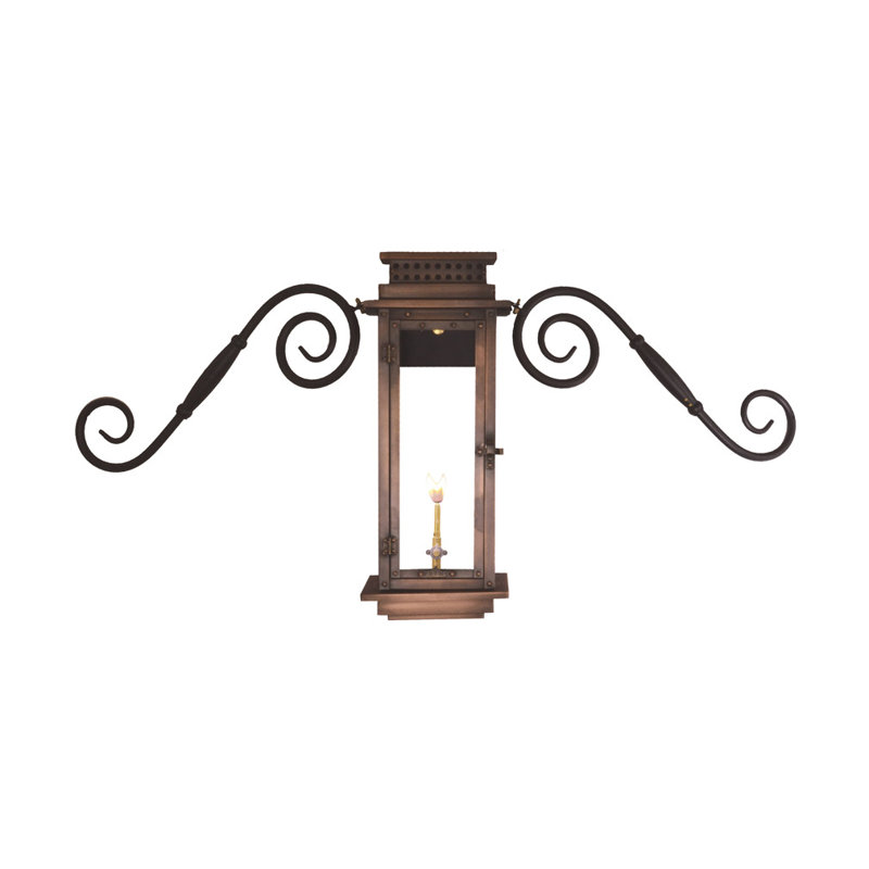 Nouveau Outdoor Wall Lantern, 26" H x 15" W x 13" D