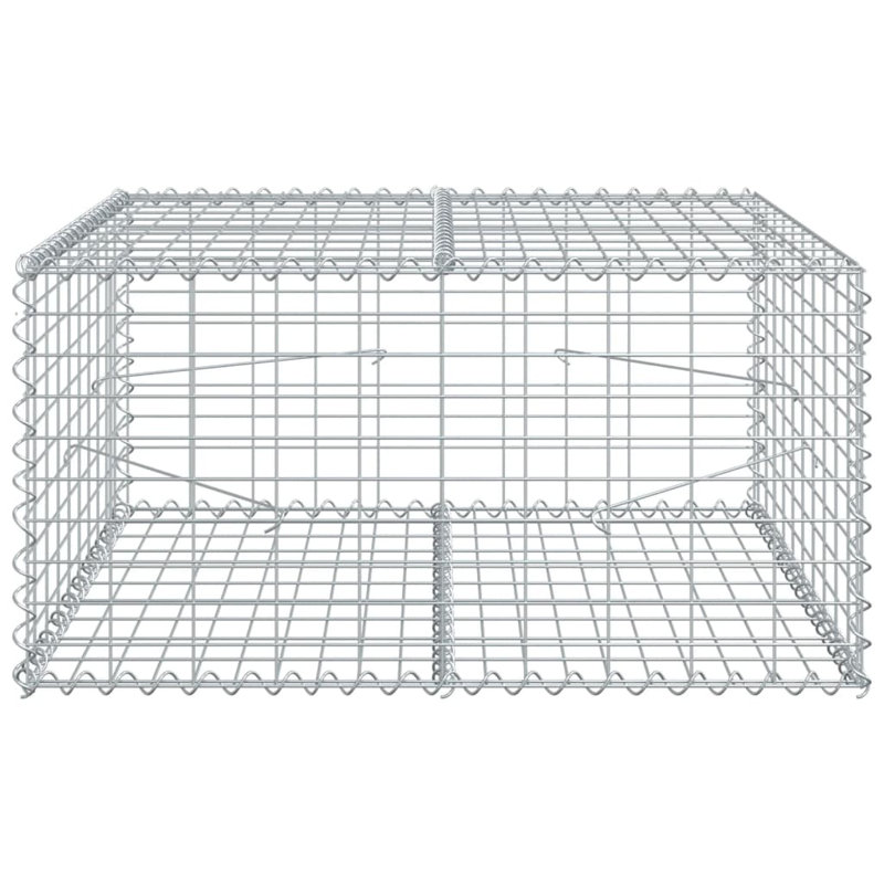 Grand pot de jardin durable en fer galvanisé Gabion, H 39,4 po x l 39,4 po x P 19,7 po