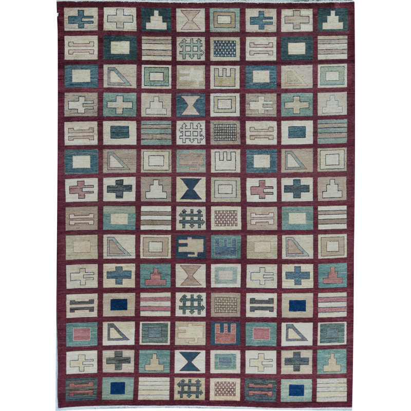 Pakistan Gabeh Wool Patchwork Area Rug
