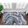  Abstract Harmony Modern Marble Blue Flat-Weave Area Rug